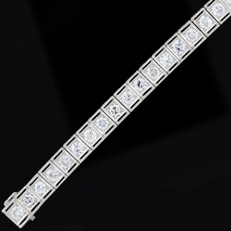 Women's Art Deco Diamond Line Bracelet 10ctw
