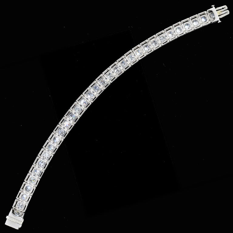 Art Deco Diamond Line Bracelet 10ctw 3