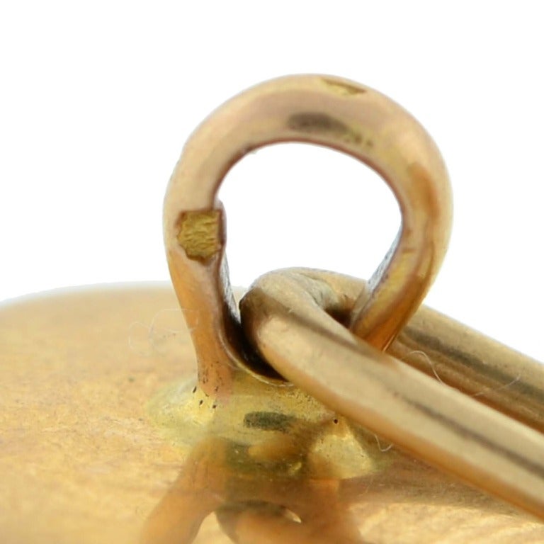 Boutons de manchette nacre et diamant de style édouardien français 2