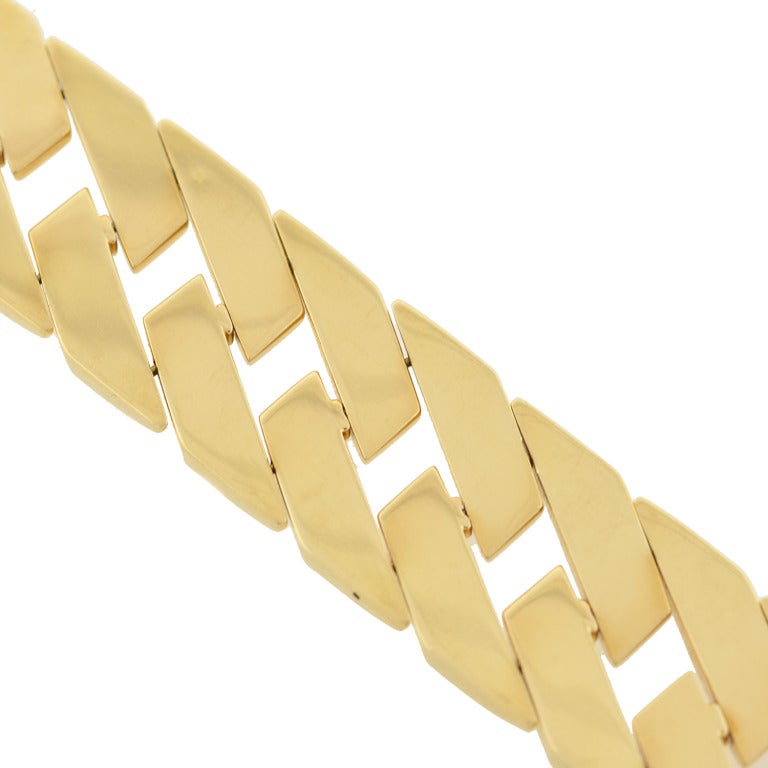 Contemporary Cuban Link Gold Bracelet  1