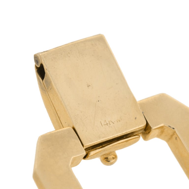 Retro Square Link Gold Bracelet 1
