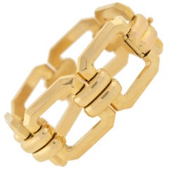 Retro Square Link Gold Bracelet