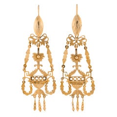 Georgian Dramatic Day & Night Earrings