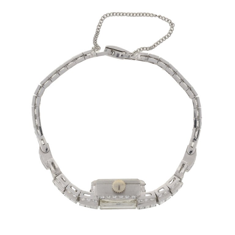 Women's Hamilton Lady's Platinum and Diamond Bracelet Watch