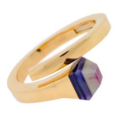 GUCCI Agate  Gold Hinged Nail Bracelet