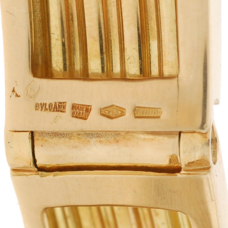 BVLGARI Heavy Gold Bangle Bracelet 1