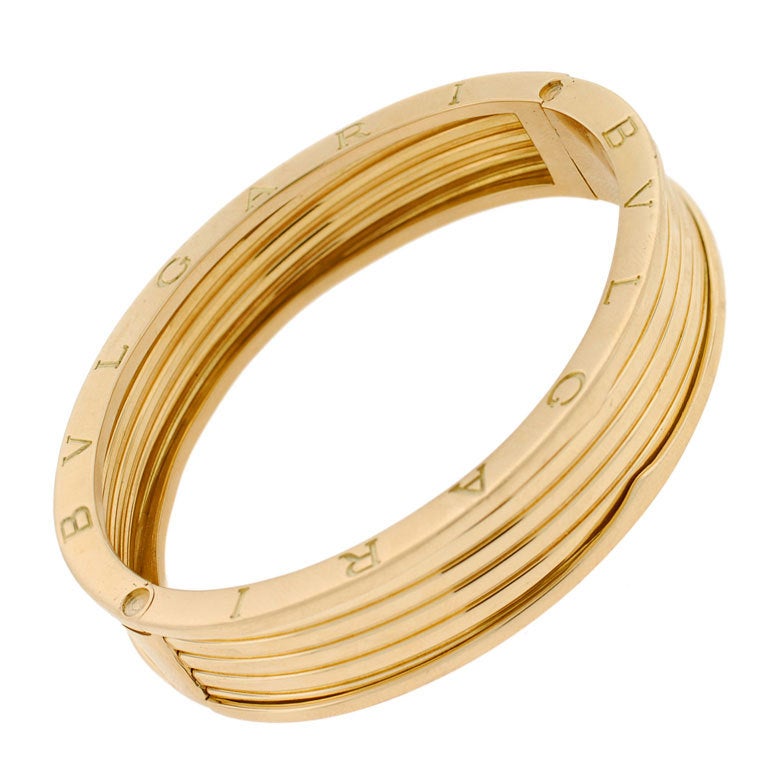 BVLGARI Heavy Gold Bangle Bracelet