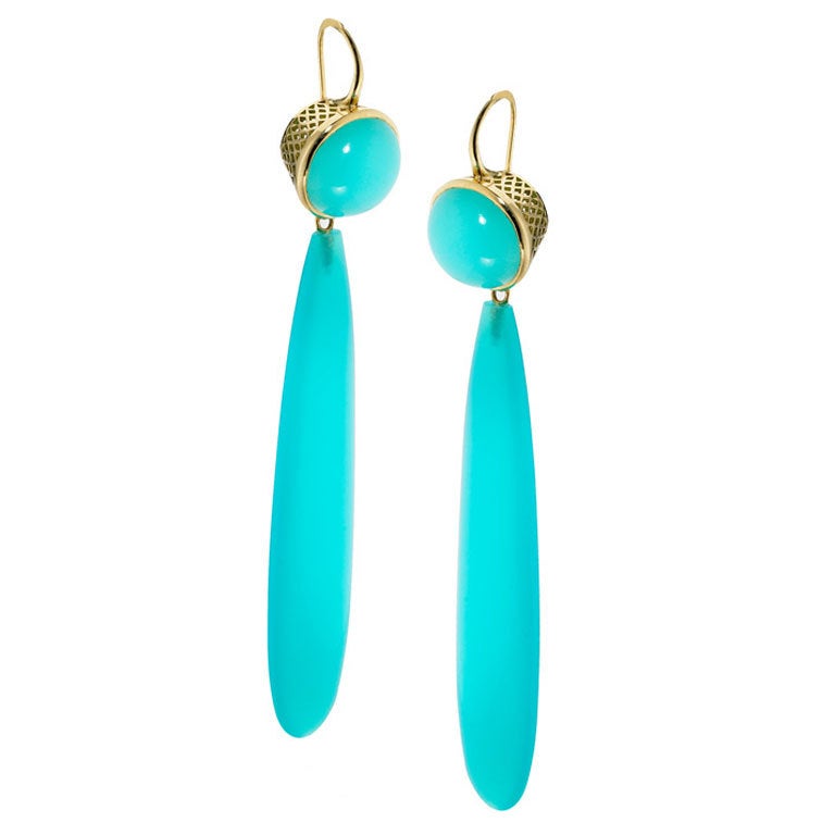 Crownwork Laguna Agate Drop Earrings For Sale