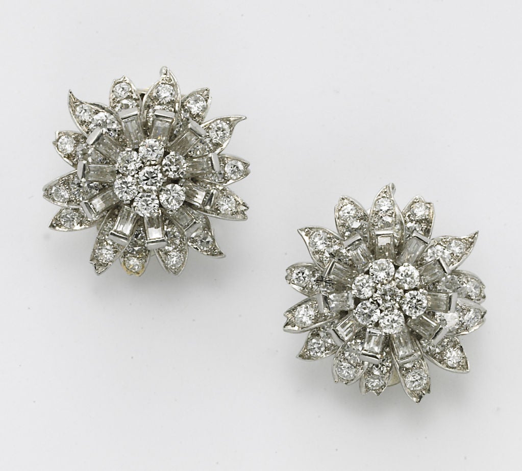 Boucheron Diamond Flower Earrings