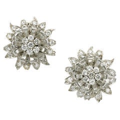 Boucheron Diamond Flower Earrings