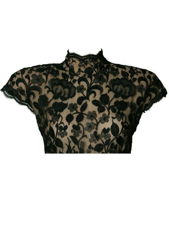 Valentino Sheer Lace Blouse For Sale 1