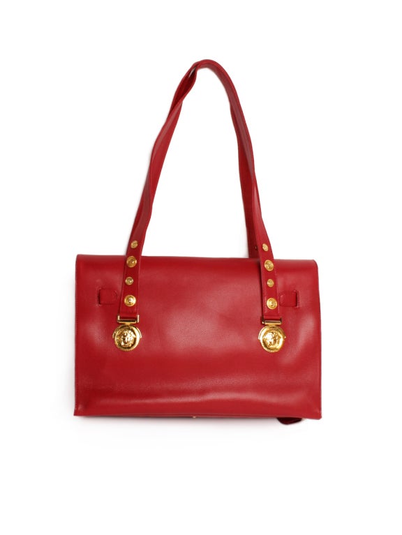 Women's Versace Couture Red Shoulder Bag For Sale