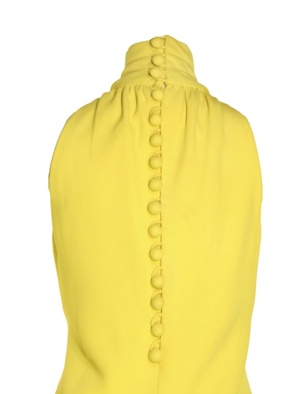 yellow feathered dress