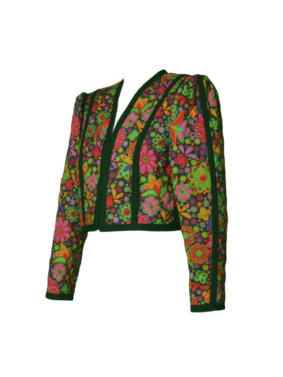1990's Yves Saint Laurent Floral Print Blazer