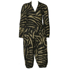 1970's Norma Kamali Zebra Print Set