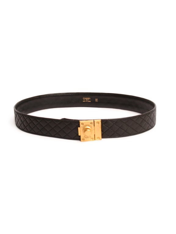 Women's Chanel Quilted Leather Belt For Sale