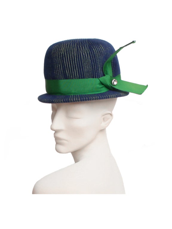 blue and green hats