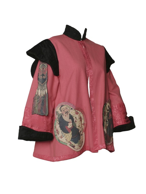 Oriental Trim Linen Jacket