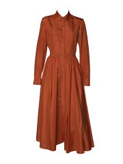 1990's Isaac Mizrahi Red Silk Taffeta Dress