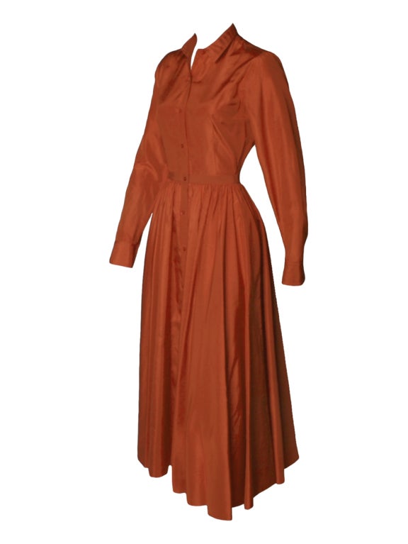 1990's Isaac Mizrahi Red Silk Taffeta Dress