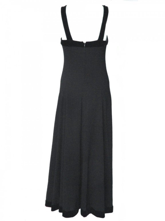 Women's 1980's Chanel Black Sleeveless Gown For Sale