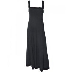 1980's Chanel Black Sleeveless Gown