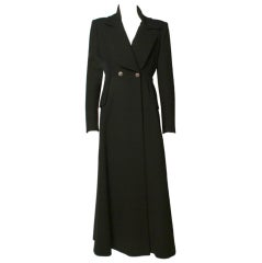 Fendi Double-Breasted Black Wool Coat