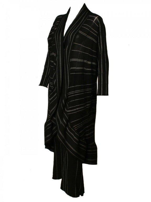 Issey Miyake Striped Knit Cardigan Set