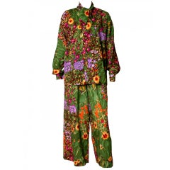 Vintage 1980's Kenzo Floral Print Set