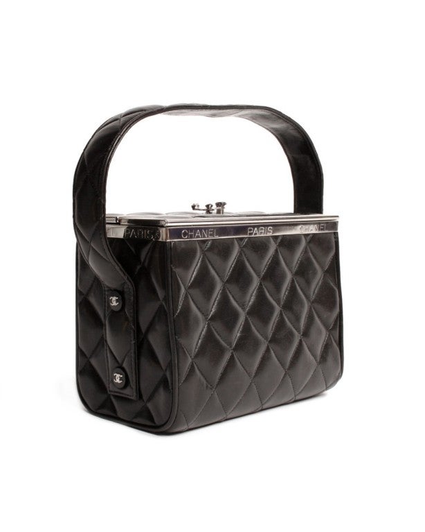 Chanel Black Leather Quilted Handbag