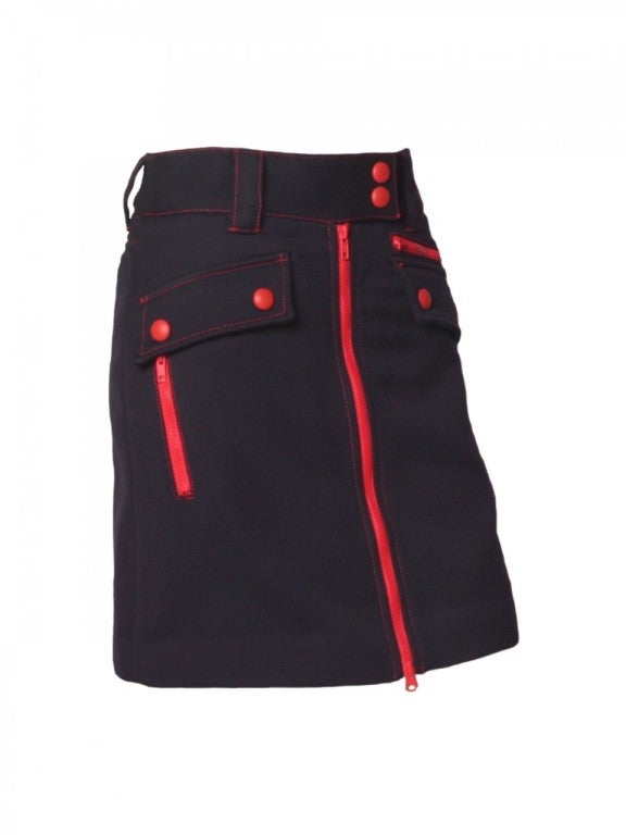Marc Jacobs Blue Mod-Style Mini Skirt