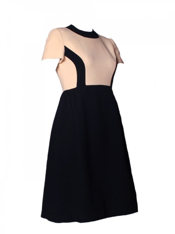1960's Geoffrey Beene Wool Crepe Dress