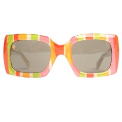 1960's Lumar Inlaid Fabric Sunglasses
