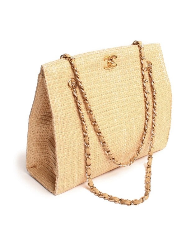 Nothing says chic like Chanel, and this Chanel bag screams it!  When noticing the small details in the weaving process of making this bag, that's when you can tell its true quality.  Of course, this bag has the infamous Chanel logo on the front,