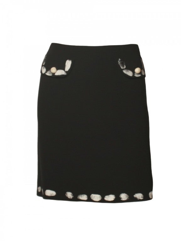 Women's Moschino Fingerprint Skirt Set For Sale