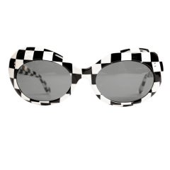 1960's Stopsol Checkered Sunglasses