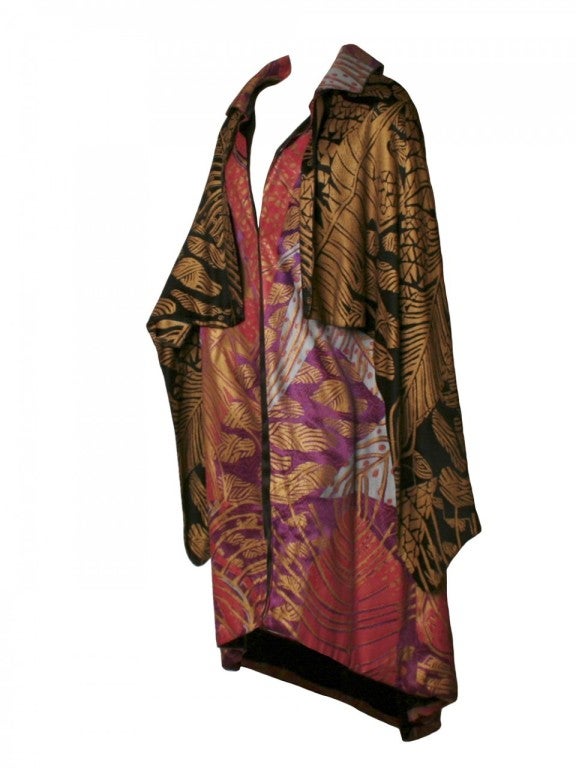 1980's Painted Leather Sorcerer's Cape