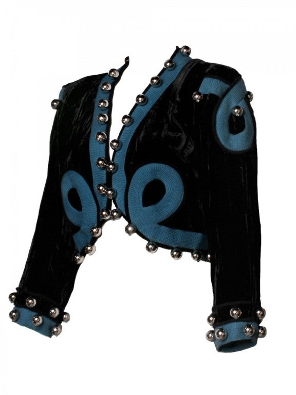 Yves Saint Laurent Velvet Cropped Jacket