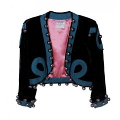 Yves Saint Laurent Velvet Cropped Jacket