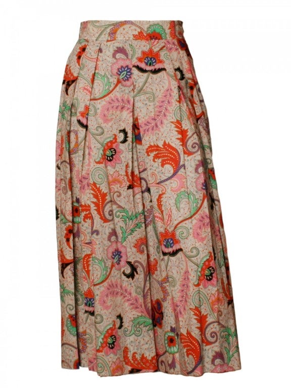 Women's 1980's Kenzo Paisley Pant Set For Sale