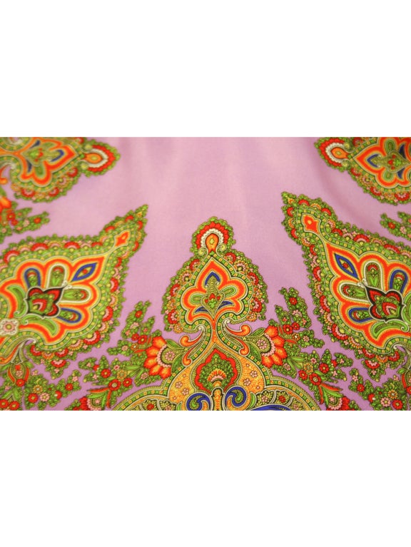 1990's Gianni Versace Paisley Cropped Blouse For Sale 1