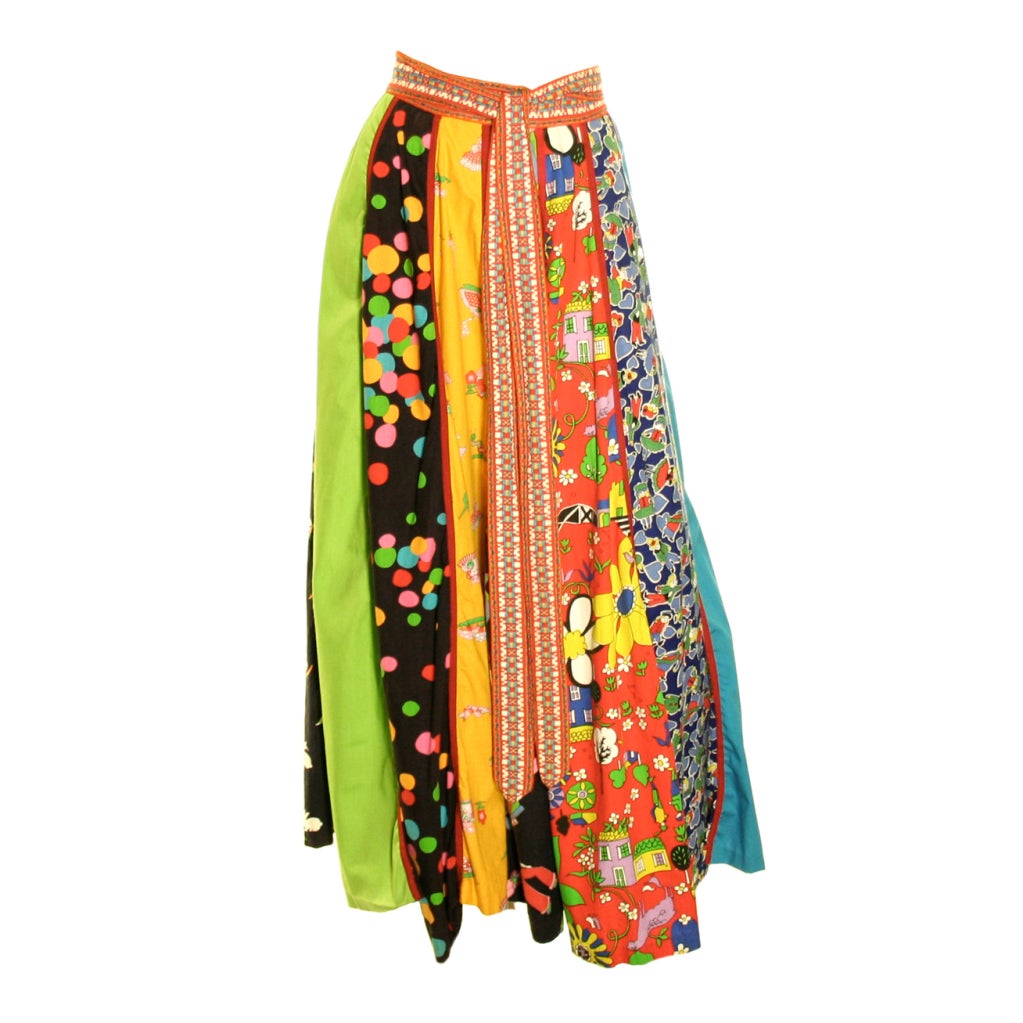 1970's Giorgio di Sant' Angelo Patchwork Skirt For Sale