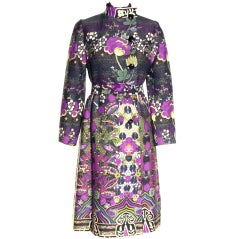 Retro 1960's Valentino Couture Silk Dress and Coat