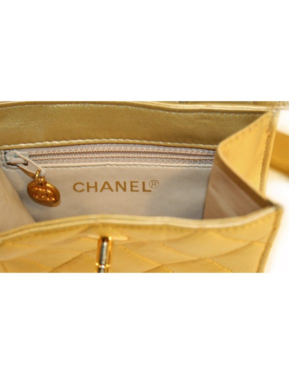 1990's Chanel Leather Quilted Belt Bag For Sale 1