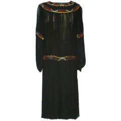 Antique 1920's Egyptian Revival Dress