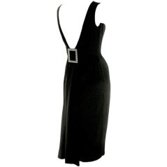 Vintage 1960's Estevez Black Rhinestone Dress