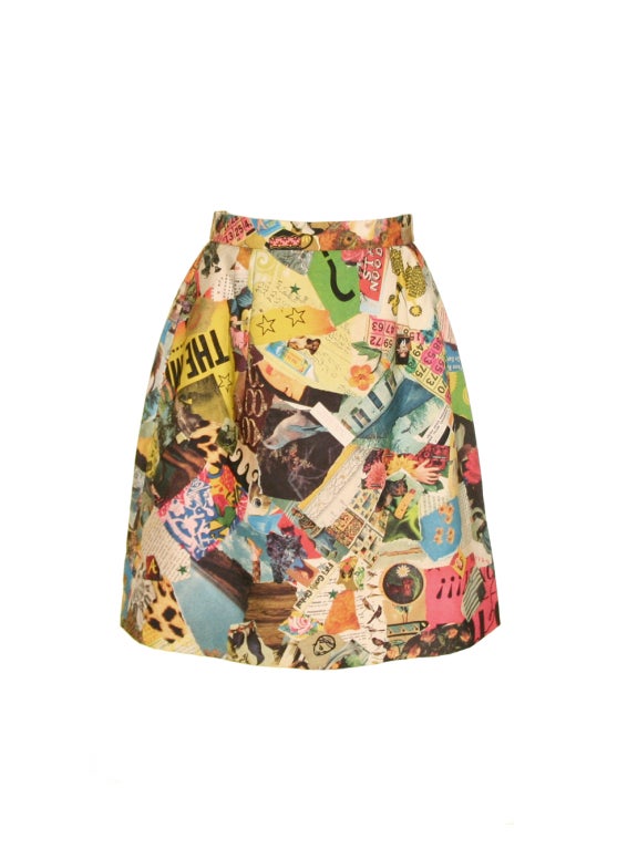 1990's Todd Oldham Graffiti Skirt Suit For Sale 1