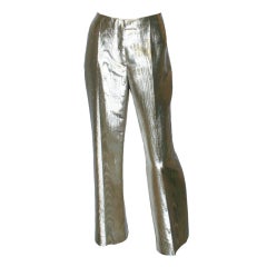 Givenchy Gold-Silver Metallic Pants