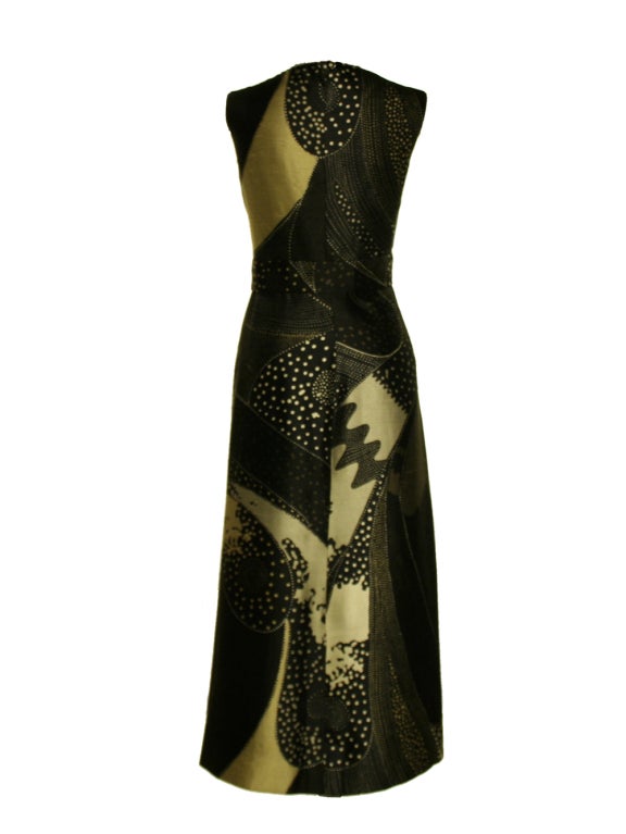 Women's 1960s Princess Galitzine Raw Silk Dress For Sale