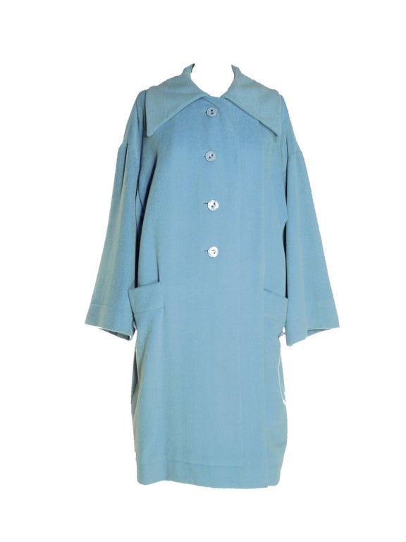 Chloe Türkisfarbener Kaschmirmantel